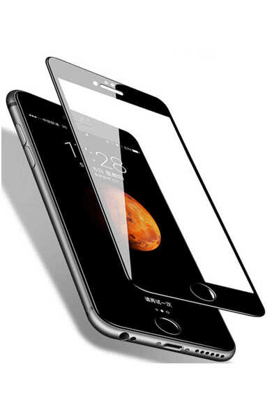 Netzy iPhone 7 Zore 3D Latte Glass Screen Protector - Black