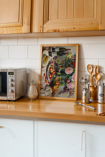 gxe.art Linia de aromă atemporală |   Pictură cu poster cu rama din lemn # 137