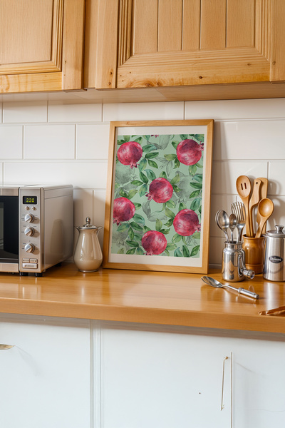 gxe.art Compoziția gustului abstract |   Pictură cu poster cu rama din lemn #...