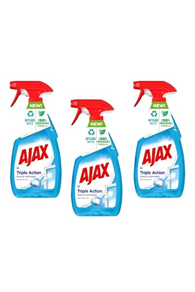 Ajax Optimal7 Multi Action Glass Cleaner Pack 500ml x3