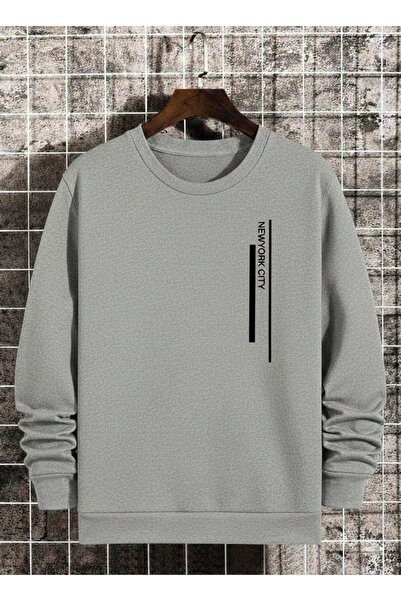 one button Hanorac unisex New York City, cu design vertical, cu gât rotund, 1...