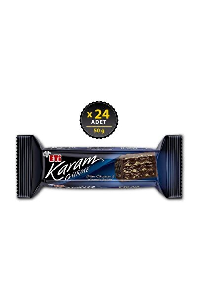 Eti Karam Gurme Bitter Çikolatalı Gofret 50 g x 24 Adet
