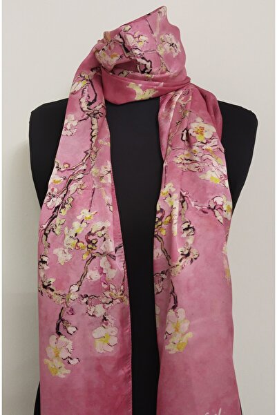 MODA Van Gogh Badem Ağacı Desenli İpek Şal