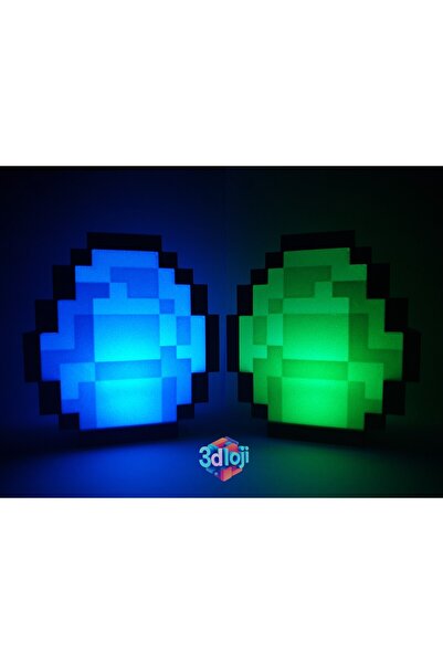 Vaiflagy Store Piksel Tasarım Işıklı Dekor Obje | 3D Baskı PLA | Tealight Mum...