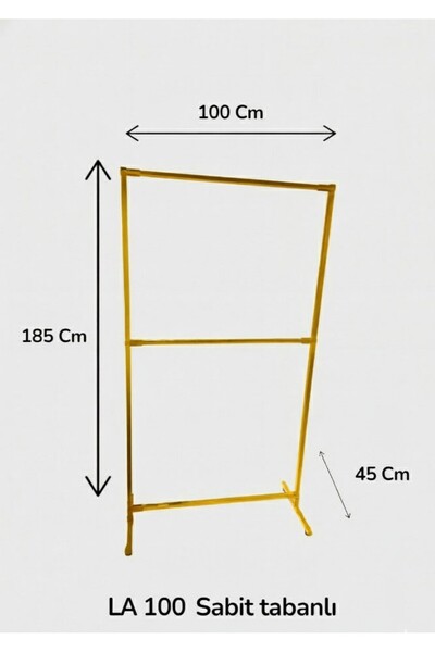 NovaLand Metal iki katlı Konfeksiyon Ayaklı Elbise Askılık Sabit 185x100x45
