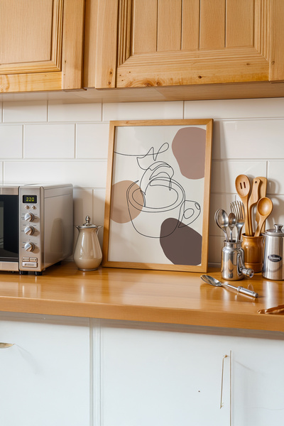 gxe.art Textura gustului etnic |   Pictură cu poster cu rama din lemn # 188