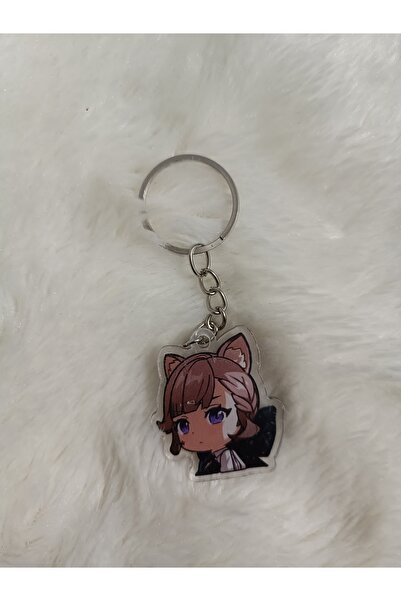 mertfigur حلية حقيبة مفاتيح أنيمي من الأكريليك من جينشين (4 سم)