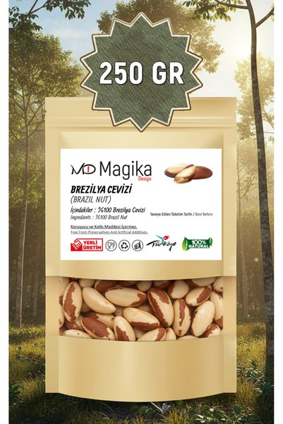 Magika Design Brezilya Cevizi - 250 GR - Katkı ve Koruyu İçermez - %100 Doğal, %100 Taze, %100 Yerli