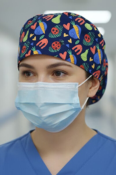 Lion Üniforma Uğur Böceği Desenli Cerrahi Bone Unisex – Likralı Doktor Hemşir...