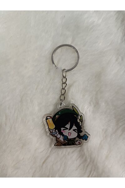 mertfigur حلية حقيبة مفاتيح أنيمي من الأكريليك من جينشين (4 سم)