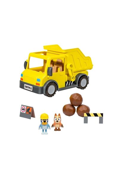 Genel Markalar BLUEY 17673 Bluey Damperli Kamyon ve Figür Oyun Seti