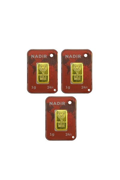 Nadir Gold NadirGold 1 Gram Külçe Altın (3 adet) 995 Saflık Sertifikalı – Dikdörtgen