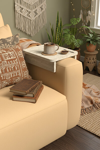 PDMPOİNT DOLAP MARKET Bentley Yan Sehpa Ayarlanabilir Dikdörtgen Dekoratif Mo...