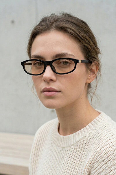 Kapin Melon Geometric Thin Sunglasses - Nude