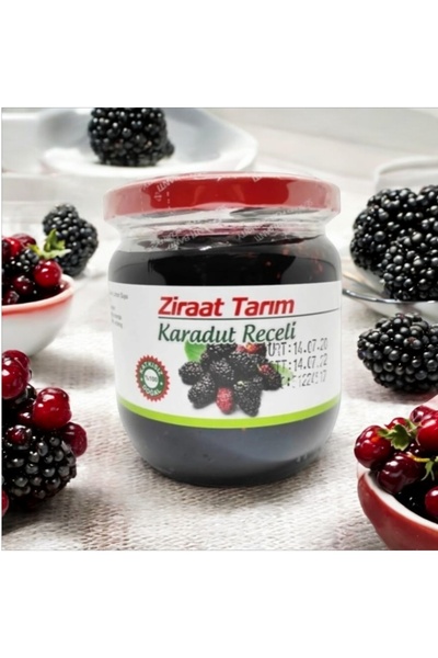 Ziraat Tarım GELENEKSEL KARADUT REÇELİ %75 MEYVE ORANLI 500 GR