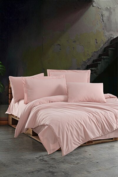 Beğenal Powder Colored 100% Cotton Valeria Ultra Soft Washed Double Duvet Cover Set