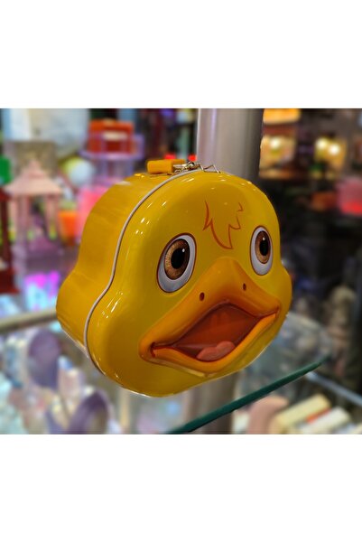 ada çanta kırtasiye Pușculiță din metal model rață cu blocare galbenă AD784116