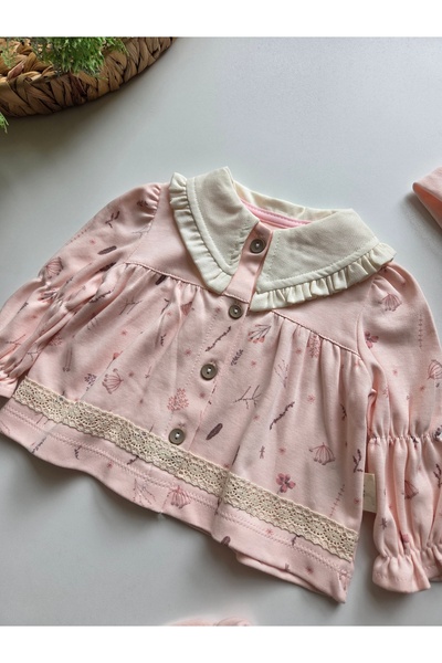 GizaKids 100% Cotton Headbanded Newborn 3-Piece Set / Baby Girl Hospital Take-Home / Mevlit Outfit