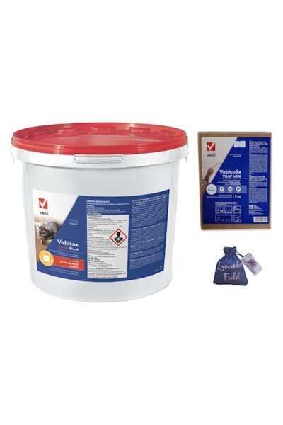 Vebi Vebitox Cuburi de parafină rodenticid 5 kg cu 2 capcane adezive VebiColla și pungă de lavandă 10 g