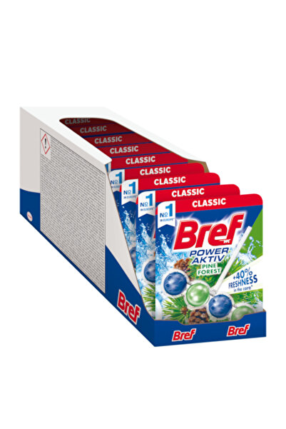 Bref Set odorizant pentru toaletă Power Aktiv, culoare pin, 10 x 50 g