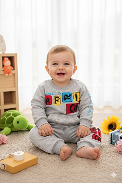 VEGAMOD Boy Baby Winter 3-Layer Fleece Suit with Fleece-Lined Kangaroo Pocket...