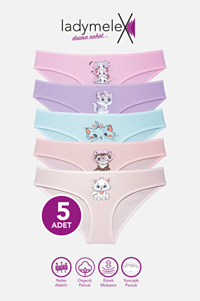 LadyMelex Girls' Underwear, Mixed Color, Girls' Briefs, Soft Cotton Fabric