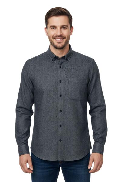 ADVANTE Men's Winter Long Sleeve Single Pocket Shirt Bgl-St04820