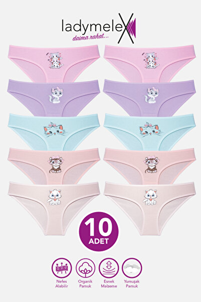 LadyMelex Girls' Underwear, Mixed Color, Girls' Briefs, Soft Cotton Fabric