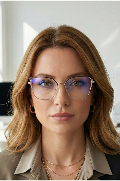 TARSS Sophia Brown Metal Cat Eye Blue Light Filter Glasses |   Stylish Handle...