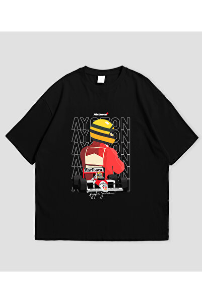 SVART WEAR تي شيرت أييرتون سينا إف مطبوع قصة فضفاضة للجنسين