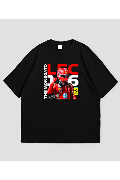 SVART WEAR Charles Leclerc F cu imprimeu supradimensionat Unisex tricou