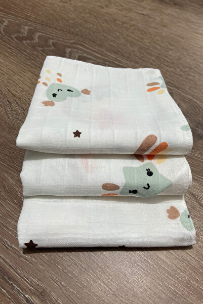 Ponchik 100% Cotton 7-Pack Double Layer Checkered Muslin Baby Mouth Wipes 25 ...