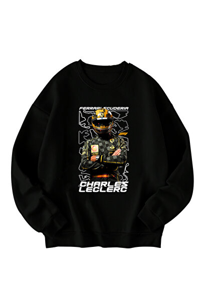 SVART WEAR Charles Leclerc Tifosi cu imprimeu supradimensionat Hanorac unisex...