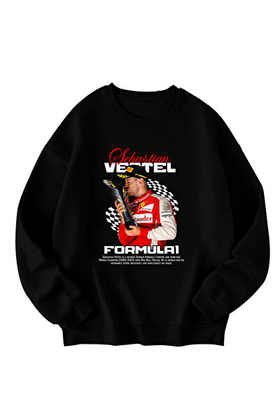 SVART WEAR سويت شيرت سيباستيان فيتيل مطبوع قصة فضفاضة للجنسين