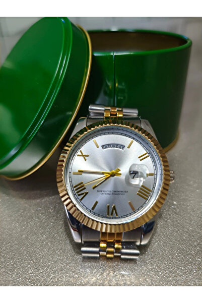 captiva Şık Tasarım | Çelik & Altın Tonlu Kordon | Takvim & Gün Göstergesi - ...