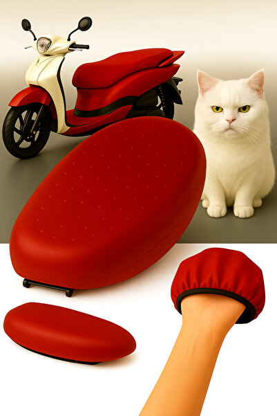 lawrenceshop غطاء مقعد دراجة نارية من الجلد ماركة كانوني سيهان 251c، قماش مقا...