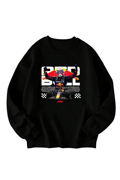 SVART WEAR سويت شيرت سوبر ماكس فيرستابن مطبوع قصة فضفاضة للجنسين