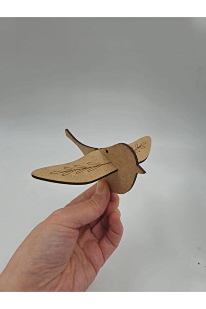 Mu Art Ahşap 15 قطعة من طيور لطيفة رقم 8، رسم خشبي، نشاط فني للمدرسة، 13 سم