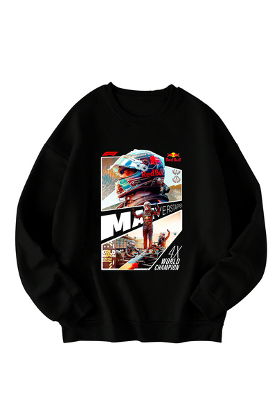 SVART WEAR سترة ماكس فيرستابن مطبوع قصة فضفاضة للجنسين