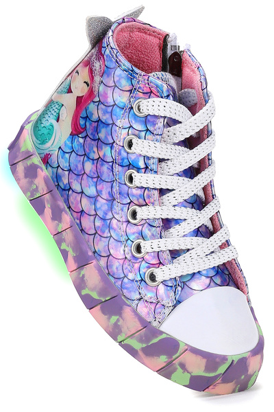 Kiko Kids Ruse Mermaid Zippered Lighted Girls' Sports Shoes
