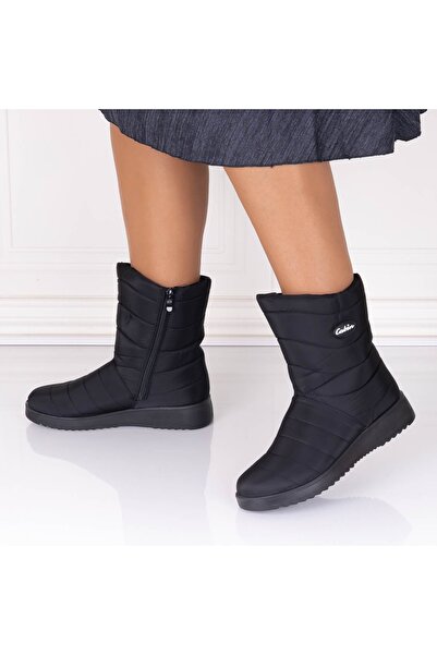 Botinelli Women's Black Fur-lined Boots from Aenela, 40