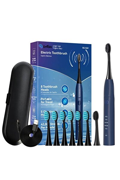 DrKala Sonic Electric Toothbrush SG-540 — Activated Charcoal, 5 Modes, 8 Head...