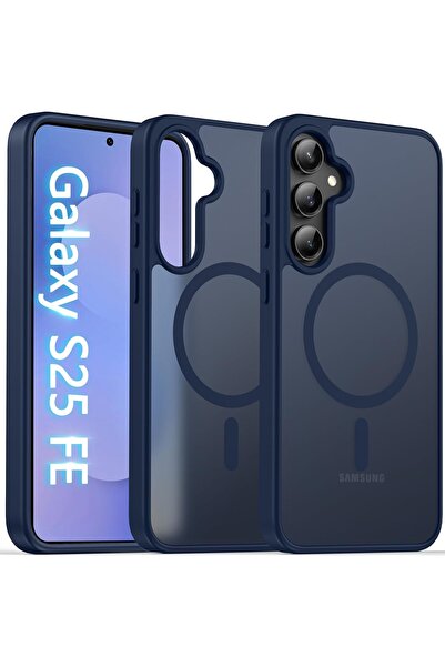 Kipgsm Samsung Galaxy S25 Fe Uyumlu Kılıf Magsafe Şarj Destekli Yumuşak Kenar...