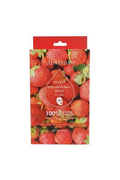F05 Strawberry Face Mask from Al-Saydah – 10 Sachets × 40 ml