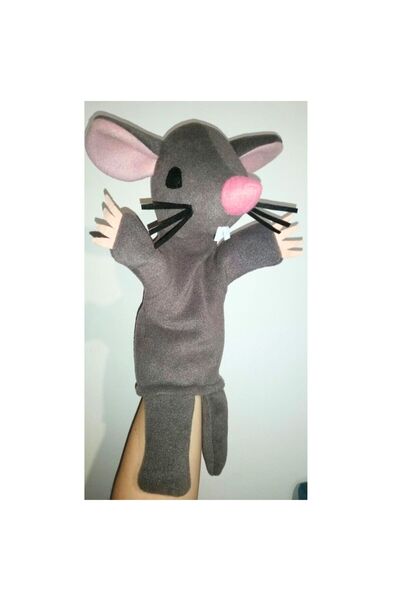 Pop Carmen Ramona Gray Mouse - hand puppet/marionette from Tamira