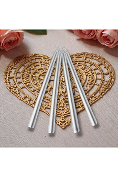 STE Dörtlü Şamdan Mumu - Dekoratif, Şık, Uzun Ömürlü Şamdan 4 lü Şamdan Mumu