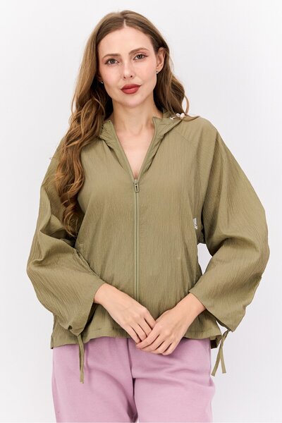 adidas Women Sportswear Fit Hooded Training Sweatshirt, Green