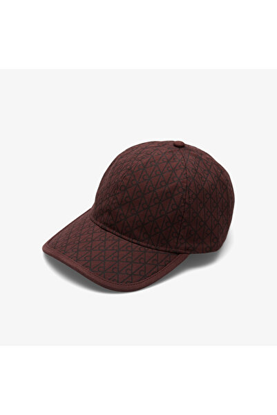 Calvin Klein Emblem Print Leather Patch Kadın Bordo Şapka