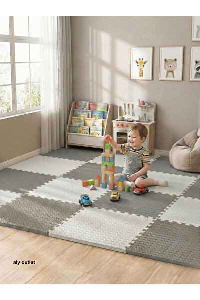 CARPAZAR 16 Parça Premium 50x50 Puzzle Mat - 200x200 cm Kurulumlu Oyun Spor M...