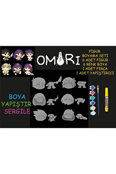 nihonwosekai Omori Anime Figürü Boyama Seti 6 Adet Figür